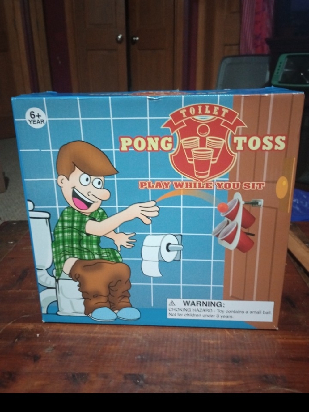 Toilet Pong Toss Kids Game - Blue